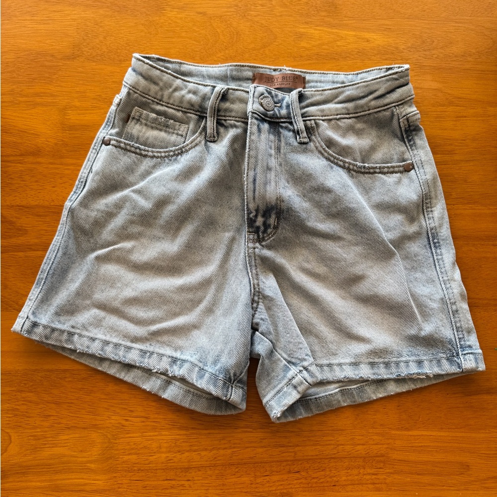 Judy Blue Light Wash High Waisted Jean Shorts